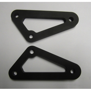 Universal footrest Bracket (Pair) 48mm centres - Black